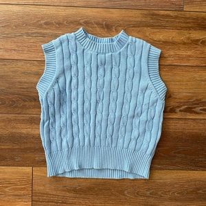 Womens Forever 21 Baby Blue Sweater Vest Size Small